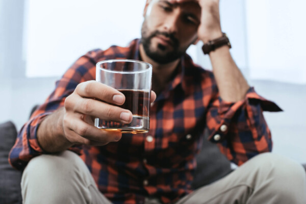 Alcoholic or man with drinking problem