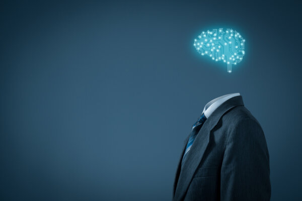 AI brain over human body