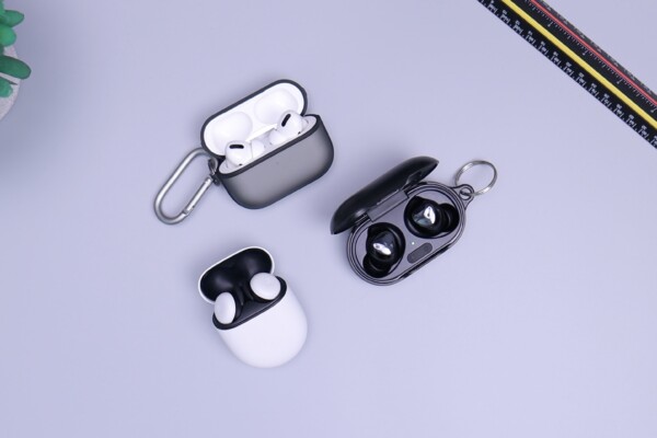 Earbuds in their cases