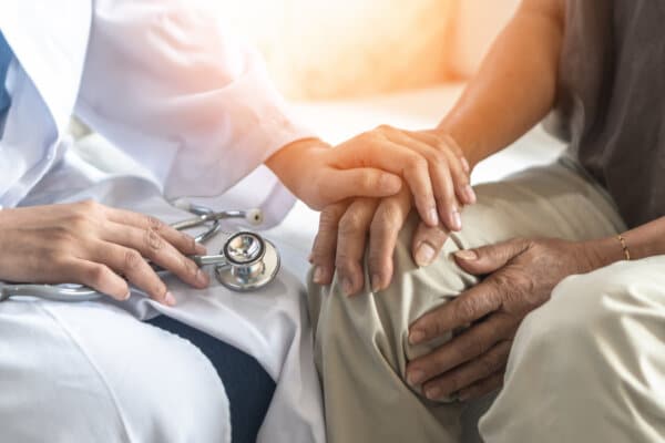 Doctor with Alzheimer's patient
