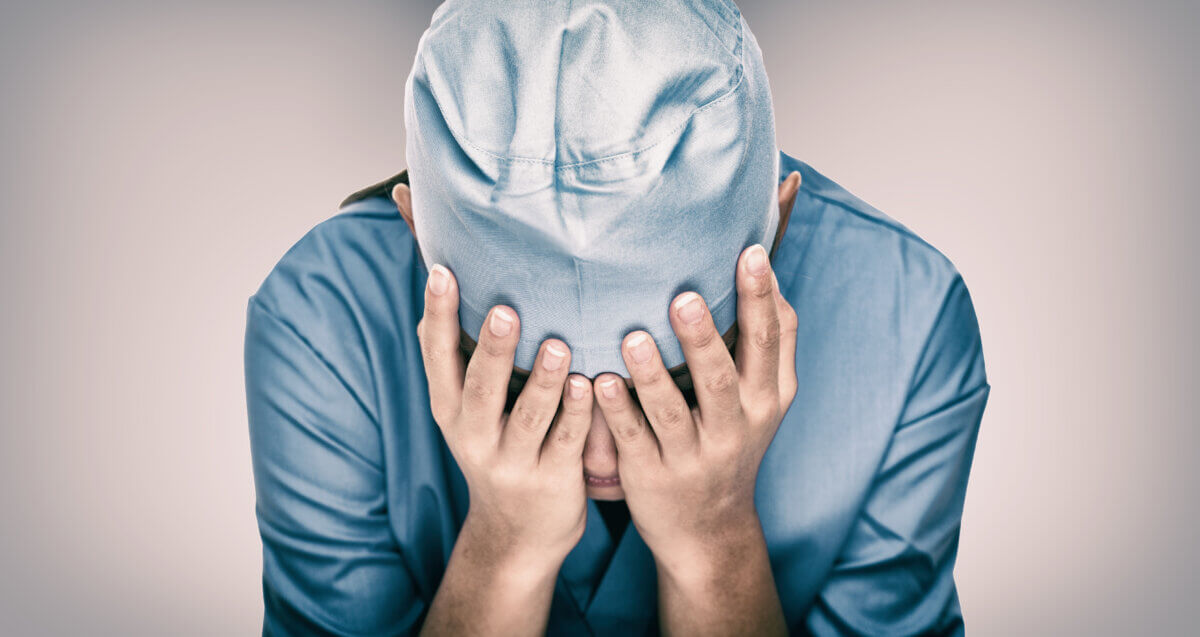 A crying doctor