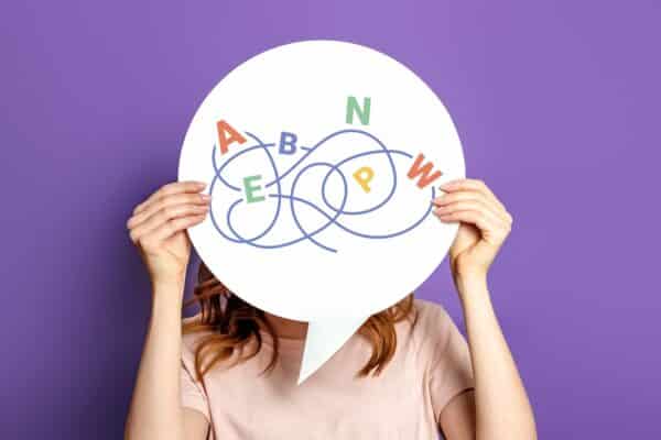 A girl with dyslexia