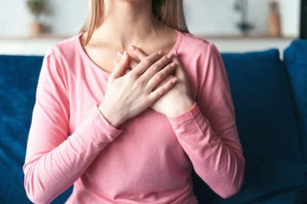 Self-love or self-compassion: Holding hands over heart