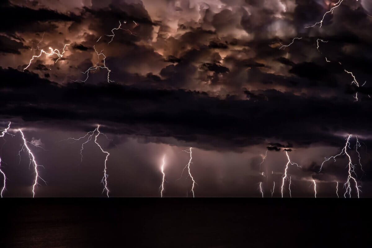 Thunderstorm with lightning